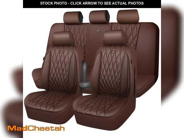 Lot 74-12434143 - CAR PASS Piping Luxury Faux Leather Seat Covers Full Set, 5 Seats Anti-Slip Waterproof Seat Covers C...