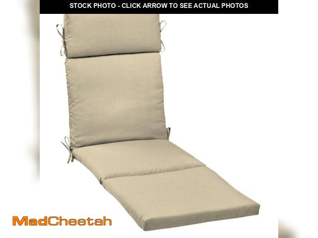 Lot 74-14115303 - ARDEN 21 in. x 72 in. Outdoor Chaise Lounge Cushion in Tan Leala - UNUSED