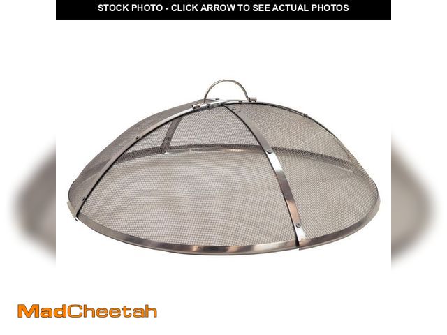 Lot 74-14242584 - Sunnydaze Heavy-Duty Stainless Steel Fire Pit Spark Screen-36 in. - UNUSED