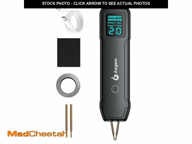 Lot 74-13540621 - Battery Spot Welder, Awgem Battery Welder 99 Gear Handheld Spot Welder with LCD Screen Auto/Humanize...