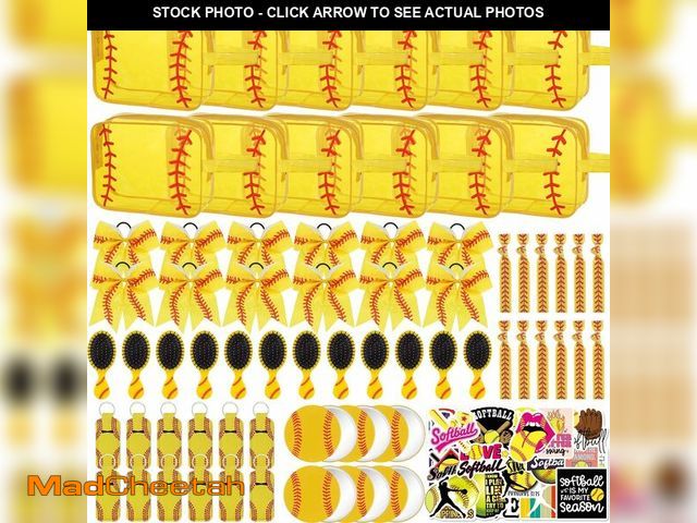 Lot 74-14479946 - Prospura 172PCS Softball Party Favors Sets,Include Cosmetic Bag, Combs, Mirrors, Keychains, Bow Hair...
