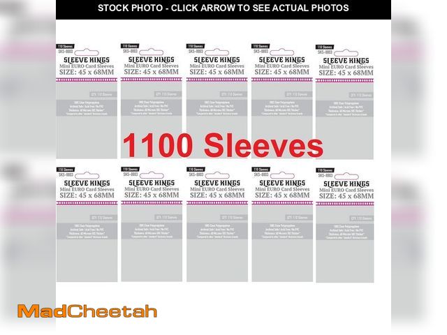 Lot 74-12705791 - Sleeve Kings Mini Euro Card Sleeves 45 X 68 mm (10x110 Pack, 1100 Sleeves) - USED