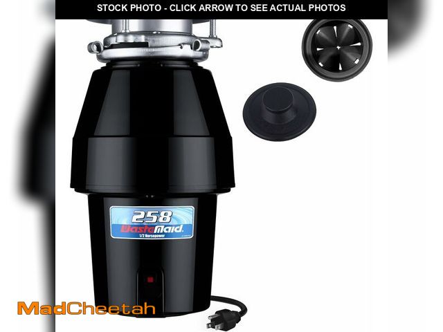 Lot 74-13710812 - Waste Maid 10-US-WM-258-3B Garbage Disposal Anti-Jam Stainless Steel Food Waste Grinding System, 1/2...