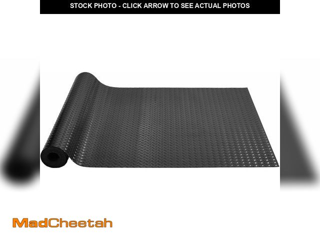 Lot 74-12665398 - VEVOR Rubber Flooring Roll, 4 x 15 ft SBR Diamond-Plate Rubber Mat, 3mm Thickened, Easy to Clean, Cu...