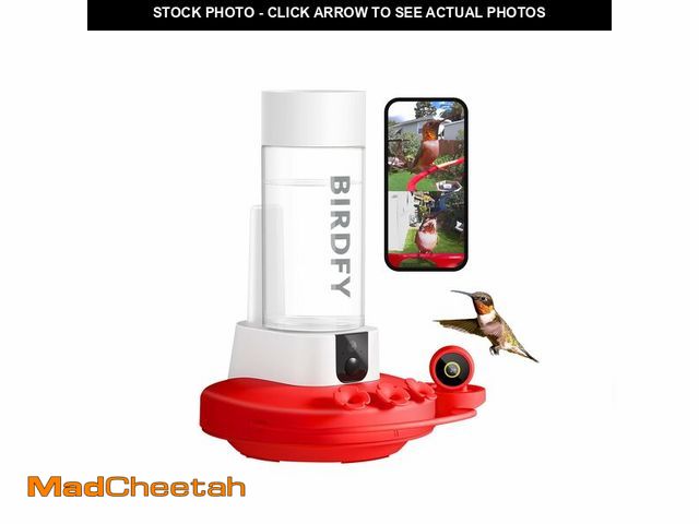 Lot 74-14145306 - Birdfy Hummingbird Feeder with Dual Cameras AI Identify - 2K HD Smart Cameras, Close-Up Bird Video/L...
