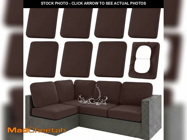 Lot 74-14381581 - hyha Waterproof Outdoor Cushion Covers for Patio Furniture, Stretch Patio Chair Cushion Slipcovers, ...
