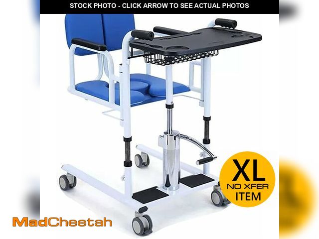 Lot 74-14261291 - AoForce Transfer Lift Portable Patient Lifter Chair for Elderly, Bedside Commodes Self-Service Patie...