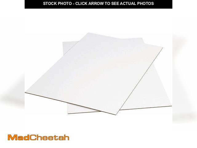 Lot 74-12759853 - Aviditi Corrugated Cardboard Sheets, 36" x 48", White, for Packing, Mailing, and Protecting Products...