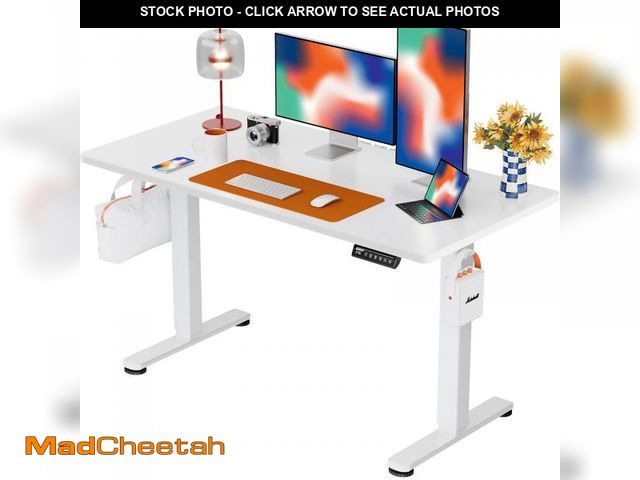 Lot 74-12518209 - ErGear Height Adjustable Electric Standing Desk, 48 x 24 Inches Sit Stand up Desk, Memory Computer H...