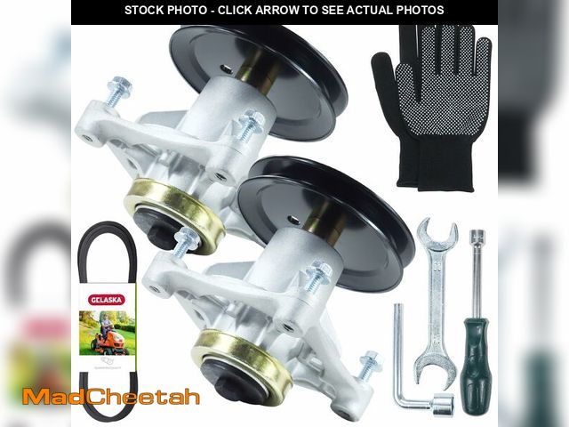 Lot 74-12453827 - GELASKA 2 Pack 604214 Spindle Assembly with 603987 Pulley 793828 Belt for Hustler 42" Raptor 934786,...