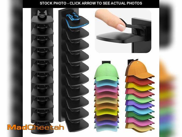 Lot 74-14214950 - Volnamal Hat Organizer for Baseball Caps, 2 Pack Hold Up to 40 Hats, Hat Rack for Wall Space Saving,...