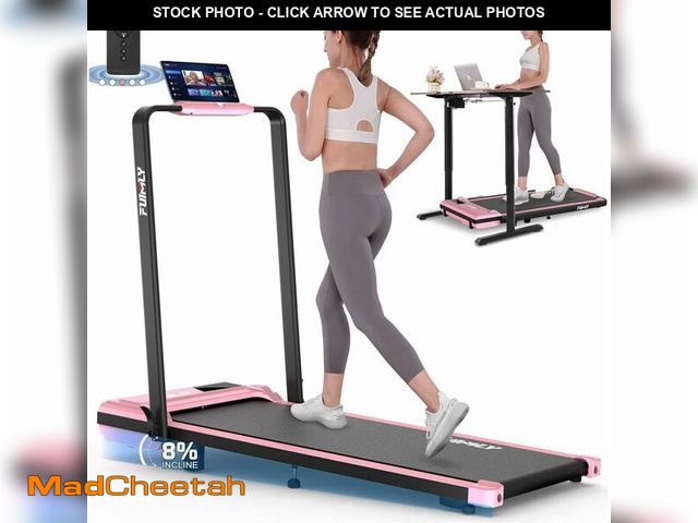 Lot 74-14584694 - FUNMILY Walking Pad - Foldable Treadmill with Incline, 300 Lb Capacity, Remote Control, LED Touch Sc...