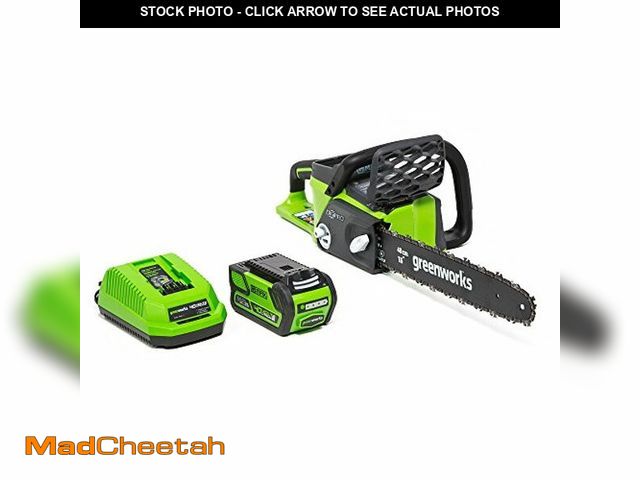 Lot 74-12719837 - Greenworks 40V 16" Brushless Cordless Chainsaw, 4.0Ah Battery and Charger Included - UNUSED