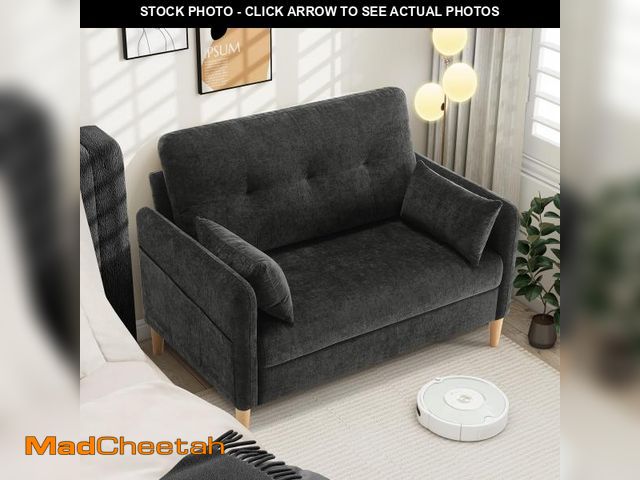 Lot 74-12363379 - Hanherry Loveseat Sofa, 47Ã¢â¬Â Small Couch for Living Room, Comfy Chenille Fabric Love Seat for B...