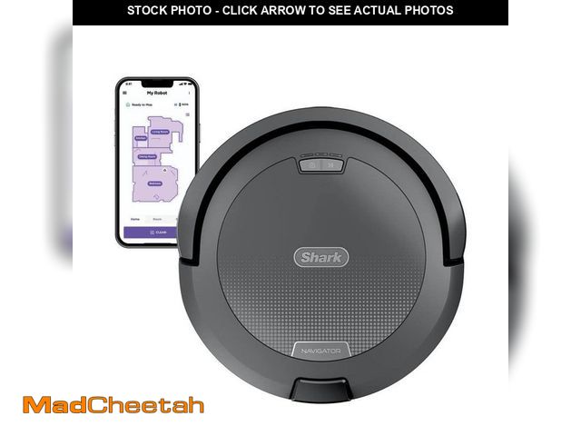 Lot 74-13768979 - *DIRTY* Shark Navigator 12 in. Robotic Vacuum with Smart Navigation for Carpet and Hard Floors in Gr...