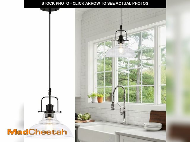 Lot 74-13631870 - WILON Farmhouse Pendant Lights Kitchen Island Lighting, Black Pendant Light Over The Sink, Vintage C...