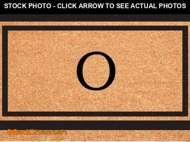 Lot 74-12137558 - Calloway Mills 152962436O Black Border 24" x 36" Monogram Doormat, (Letter O) - USED