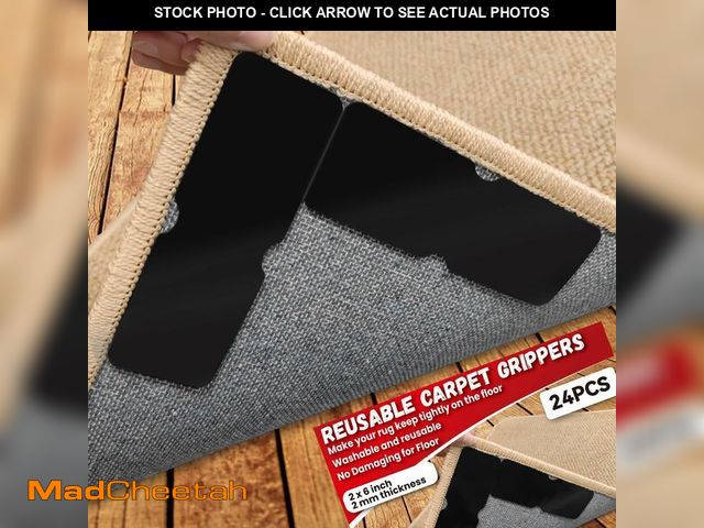 Lot 74-12608653 - Urdar Brunnr Rug Carpet Non Slip Grippers, Reusable Double Sided Carpet Tape Pads, Strong Adhesive G...