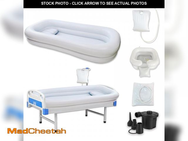 Lot 74-11551874 - JJFFTAO,Medical Inflatable Bathtub,Inflatable Bed Bath,Medical PVC Bedside Shower Bathtub Kit,Bed Ba...