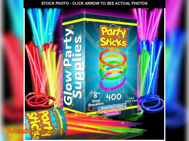 Lot 74-12440701 - PartySticks Glow Sticks Party Supplies 400pk - 8 Inch Glow in The Dark Light Up Sticks Party Favors,...