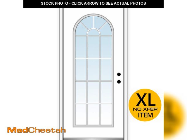 Lot 74-12649531 - MMI DOOR 36 in. x 80 in. Left-Hand Inswing Full Lite Round Top Clear Classic Painted Steel Prehung F...