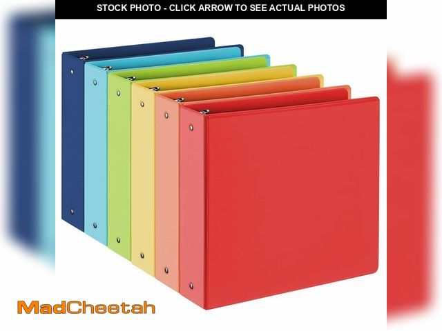 Lot 74-12599577 - 2-inch 3 Ring Binder with 2 Pockets, 2'' View Binders Holds US Letter Size 8.5'' x 11'' Paper - Vers...