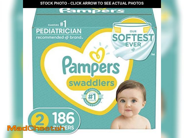 Lot 74-12137933 - Baby Diapers - Swaddlers - Size 2, 186 Count, Ultra Absorbent Disposable Infant Diaper - UNUSED