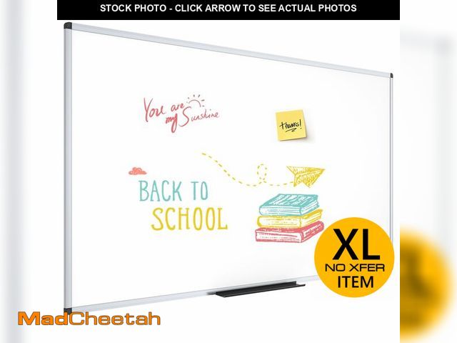 Lot 74-12785952 - VIZ-PRO Dry Erase Board/Whiteboard, 72 x 48 Inches, Wall Mounted Board for School Office and Home 6'...