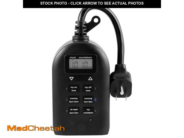 Lot 74-12691635 - *DIRTY/SCRATCHED* myTouchSmart Simple Set Plug-In Dual Digital Indoor,Outdoor Timer with 2 Grounded ...