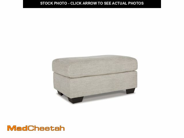Lot 74-12785524 - Signature Design by Ashley Vayda Contemporary Ottoman, Cream &amp; Brown - UNUSED