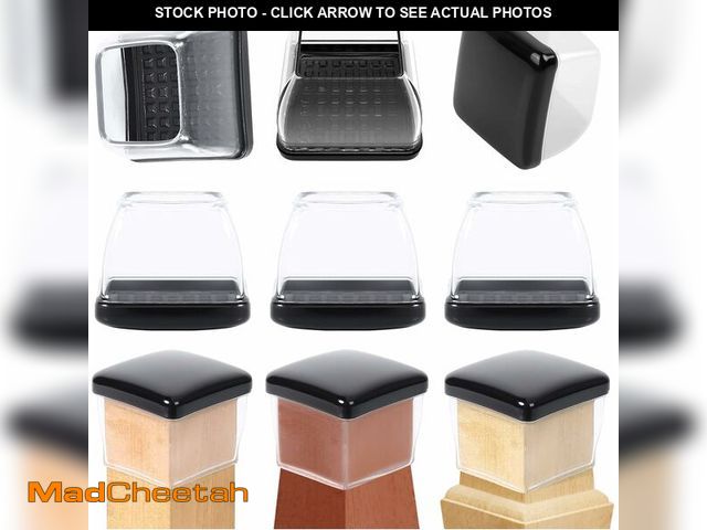 Lot 74-13990510 - Ezprotekt 24 Pcs Chair Sliders for Carpet, Square Chair Glides for Carpet, Carpet Teflon Furniture S...
