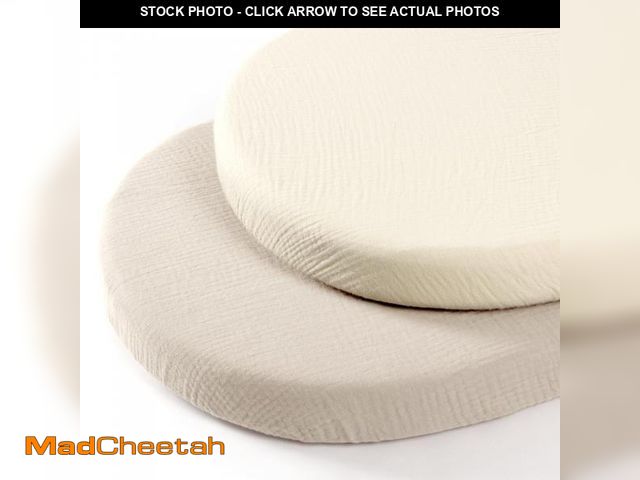 Lot 74-12309654 - lulumoon Baby Muslin Bassinet Sheets: Cotton Bassinet Sheets Neutral for Boys and Girls - Fitted for...