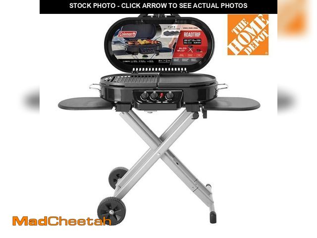 Lot 74-14467699 - Coleman RoadTrip 285-Standup Portable Propane Gas Grill with Grill Plus Griddle Bundle, Black 222115...