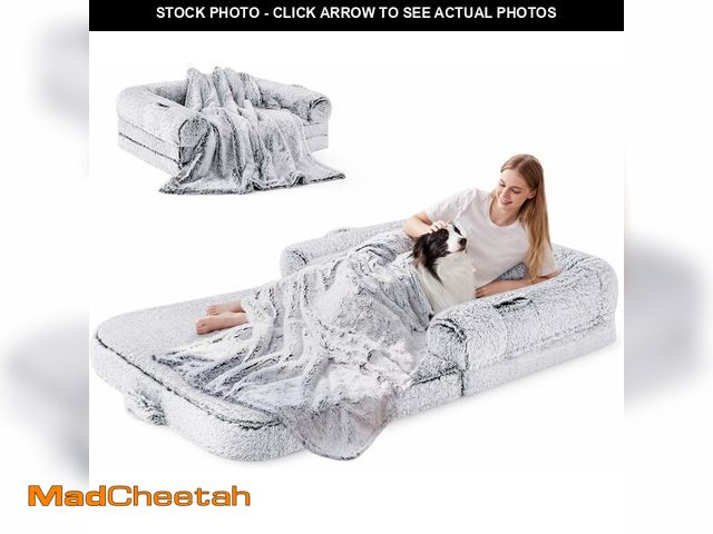 Lot 74-14601823 - ZOMISIA Human Dog Bed for Adult, 2 in 1 Foldable Giant Dog Bed for People Fits Pet Families, Egg Foa...