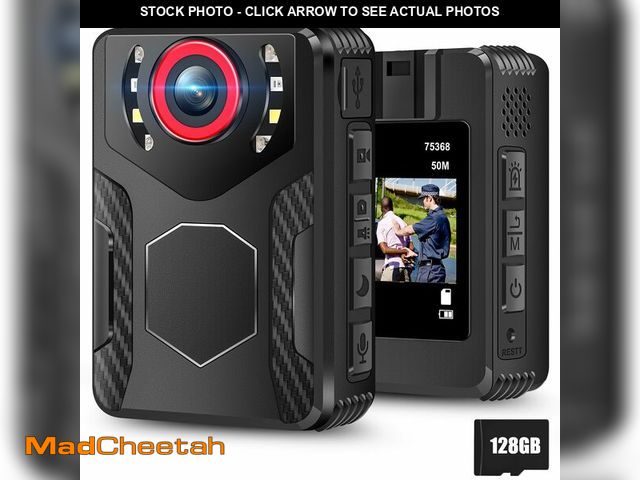 Lot 74-14154169 - Unalace Body Cameras with Audio and Video Recording: 128GB FHD Body Cam, 1080P Wearable Pocket Camer...