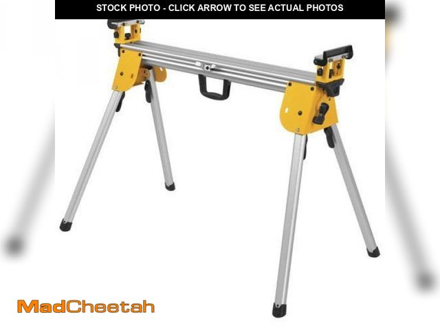 Lot 74-12141839 - DeWalt Aluminum 32 in. H X 100 in. W Compact Miter Saw Stand 500 Lb Yellow 1 Pc - USED