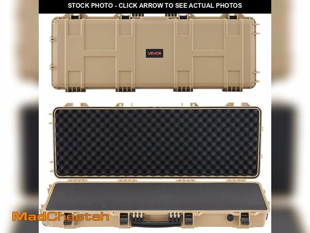 Lot 74-14290402 - VEVOR Rifle Case, Rifle Hard Case with 4 Layers Fully-protective Foams, 42 inch Lockable Gun Storage...