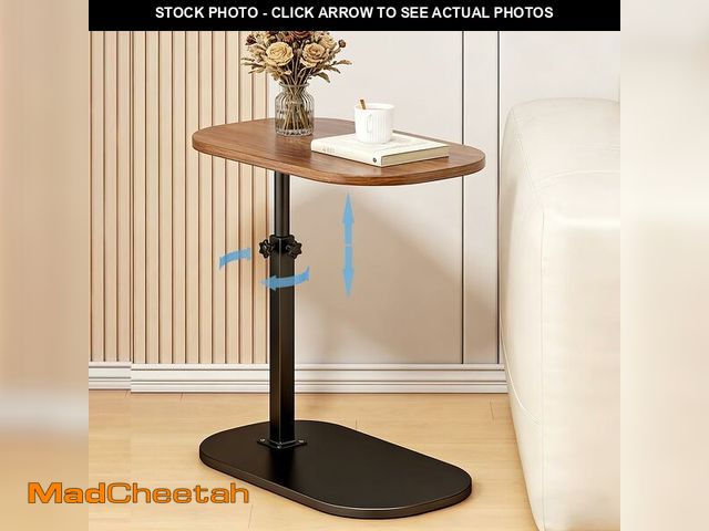 Lot 74-14273929 - Vorriop Pedestal Adjustable c Table for Small SpacesÃ¯Â¼ÅC Shaped End Table Desktop can Turn 360ÃÂ...