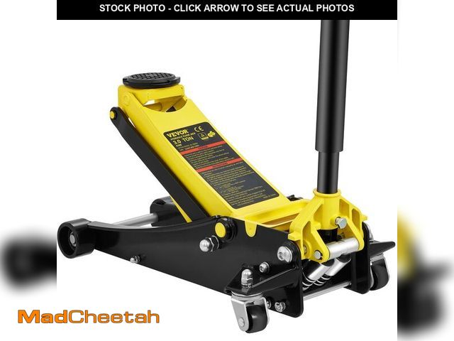 Lot 74-12899463 - VEVOR 3 Ton Low Profile, Heavy-Duty Steel Racing Floor Jack with Dual Pistons Quick Lift Pump, Lifti...