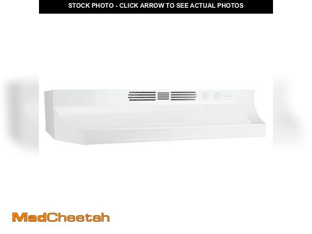 Lot 74-12988743 - *DENTED* Broan-NuTone RL6200 Series 30 in. Ductless Under Cabinet Range Hood with Light in White *DE...