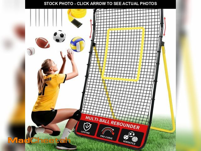 Lot 74-13835544 - BAGAIL Volleyball Rebounder Net 7x4 Ft, Bounce Back Training Equipment with Unique Curved Frame for ...