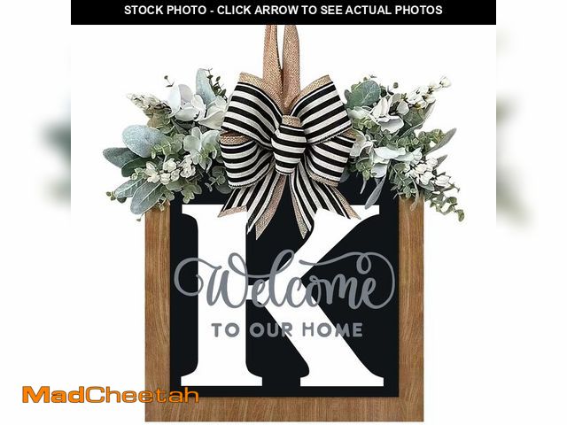 Lot 74-14471866 - 14Ã¢â¬â¢Ã¢â¬â¢ Last Name All Year Round Front Door Wreath, 26 Letter Welcome Sign Door Wreaths f...