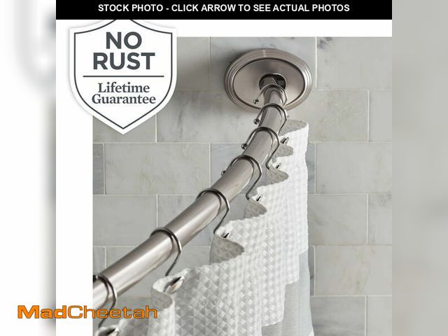 Lot 74-12884463 - Better Homes &amp; Gardens Dual Mount No Rust 50â to 72â Adjustable Curved Shower Curtain Rod, N...