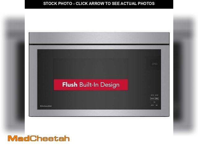Lot 74-13692673 - KitchenAid 30 in. W 1.1 cu. ft. Stainless Steel Flush Built-In 1000-Watt Over-the-Range Microwave - ...
