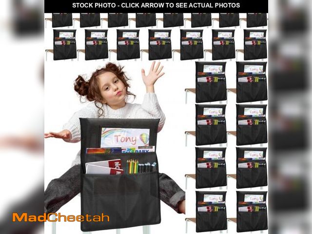 Lot 74-12305904 - EAONE Chair Pockets for Classrooms Set of 24, Large Capacity Seat Pockets Organizer 17Ã¢â¬Â x 19Ã¢...
