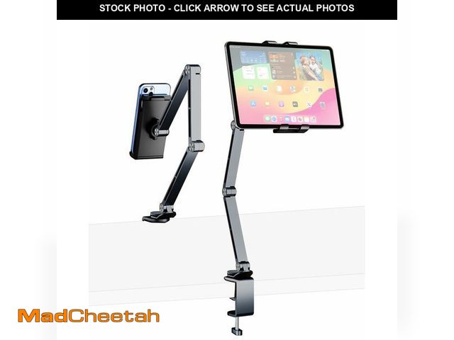 Lot 74-12454423 - HIBORI iPad Mount for Desk Aluminum Alloy Tablet Stand Foldable Overhead Arm Holder Mount Fits for 4...