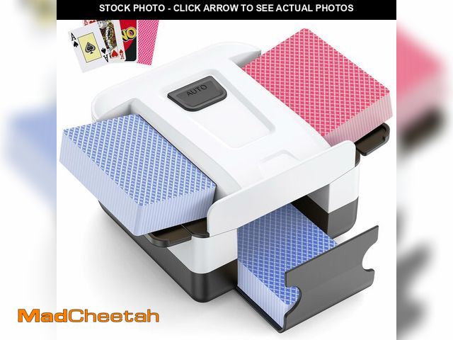 Lot 74-14056702 - AOOELLO Automatic Card Shuffler 1-2 Decks, Rechargeable Electric Card Dealer Machine, Low Noise Port...