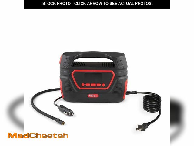 Lot 74-12687272 - Hyper Tough Dual Power Digital Inflator for P195/65R15 Car Tire, Car-DC 12V or Home-AC 120V - USED