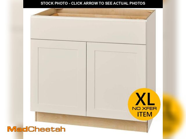 Lot 74-12892564 - Hampton Bay Avondale 36 in. W x 24 in. D x 34.5 in. H Ready to Assemble Plywood Shaker Base Kitchen ...