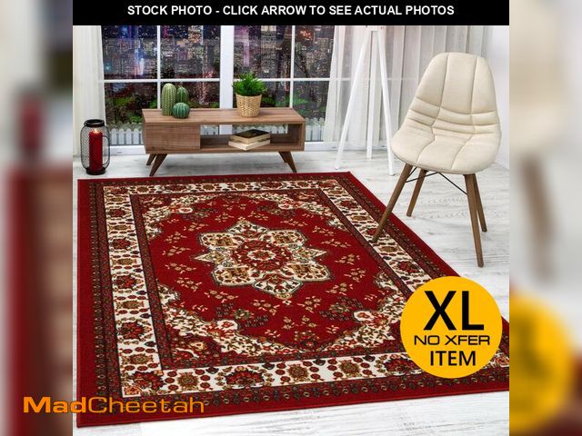 Lot 74-12572421 - Antep Rugs Alfombras Oriental Traditional 8x10 Non-Skid (Non-Slip) Low Profile Pile Rubber Backing I...